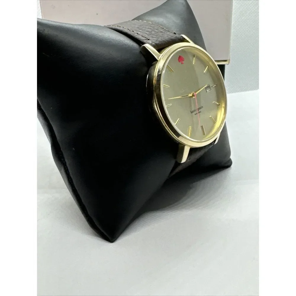Kate Spade Gramercy 0009 Women's Black Leather Strap Analog Dial Watch JNA130
